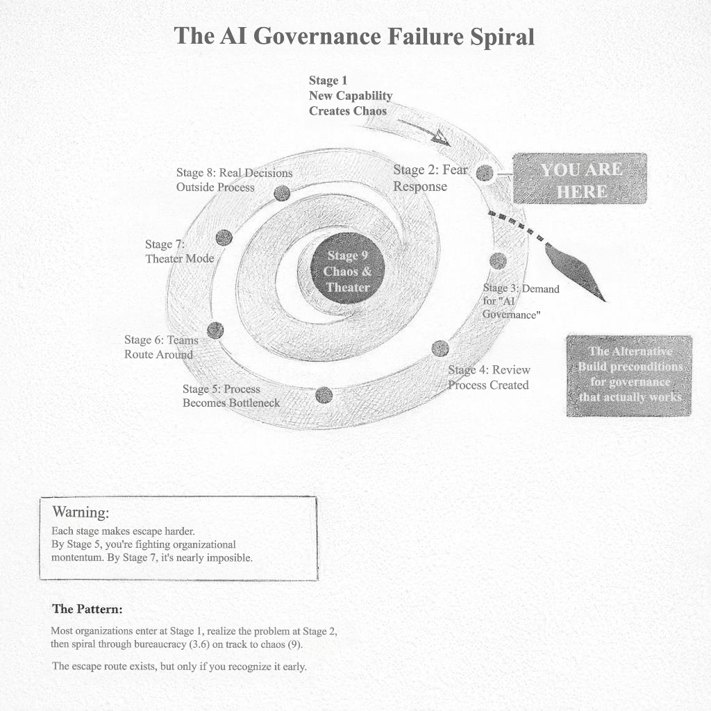 The AI Governance Failure Spiral